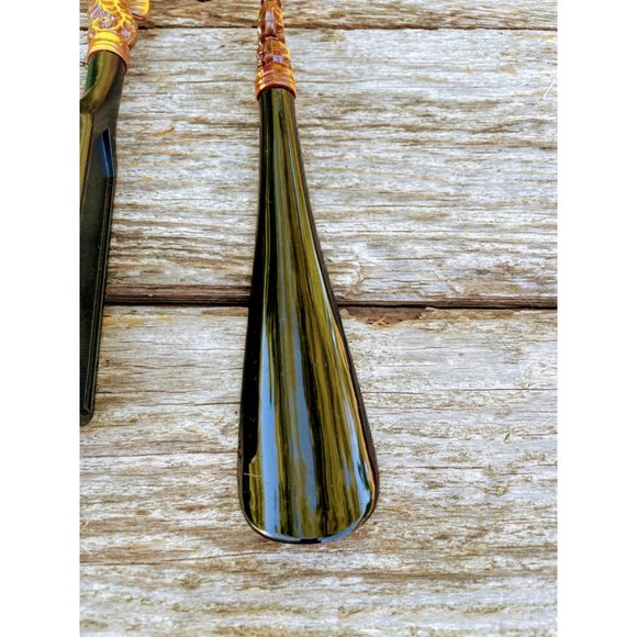 Vintage Midcentury Brush/Shoehorn wall Hanging Seahorse Handles - Picture 5 of 11